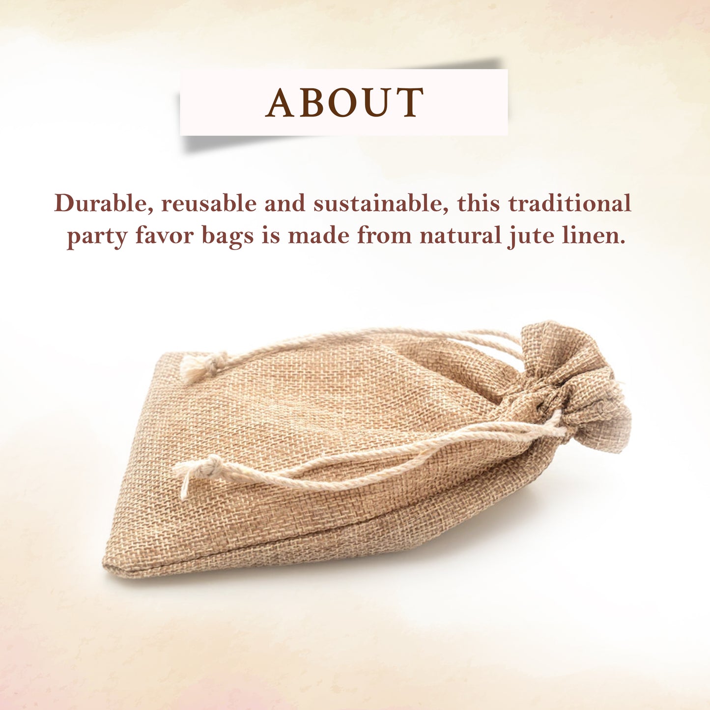 100% Natural Jute pouch 9x6inch |Jute potli bag pouch for gift | Handmade & Natural | Pack of 10