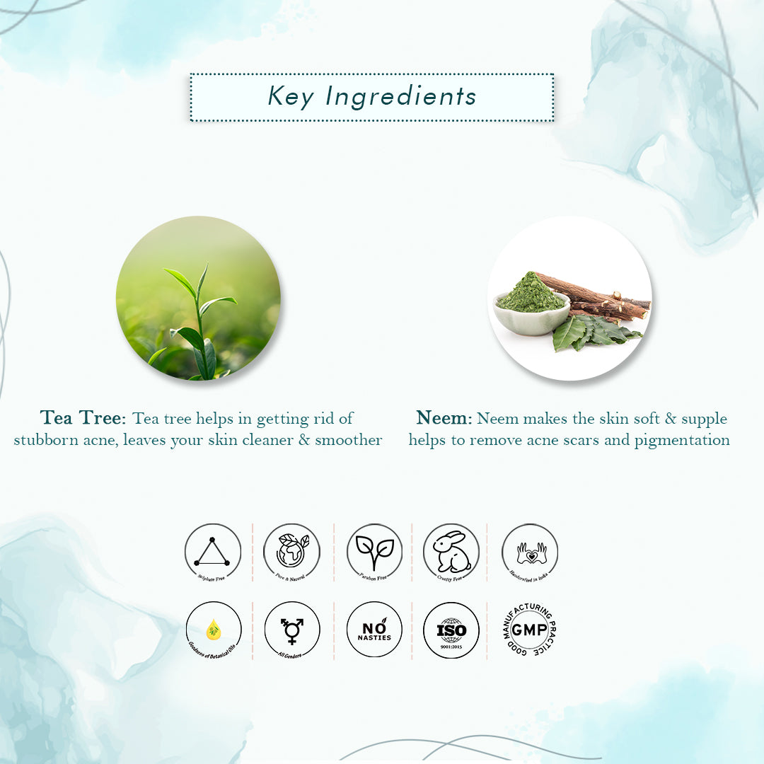 Tea Tree Neem Face Wash-Mini (30ml)